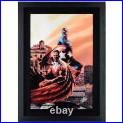 STAN LEE signed HUGE CAPTAIN AMERICA & FALCON Marvel ORIGINAL COMIC Artwork fr