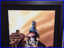 STAN LEE signed HUGE CAPTAIN AMERICA & FALCON Marvel ORIGINAL COMIC Artwork fr