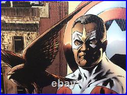 STAN LEE signed HUGE CAPTAIN AMERICA & FALCON Marvel ORIGINAL COMIC Artwork fr