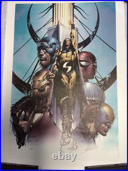 STAN LEE signed NEW AVENGERS Marvel ORIGINAL COMIC Artwork CANVAS COA Spider-man