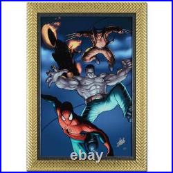 STAN LEE signed SPIDER-MAN Marvel ORIGINAL COMIC Artwork CANVAS framed COA HULK