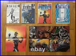 STATIC #1 1st Static Shock + Variant Newsstand 2 Posters, Card Insert & Pollybag