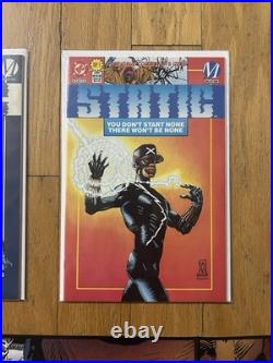 STATIC #1 1st Static Shock + Variant Newsstand 2 Posters, Card Insert & Pollybag