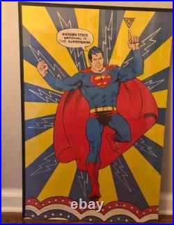 SUPERMAN 1971 Commercial Poster National Periodical Publications 18x24 Framed SUPERMAN 1971 Commercial Poster National Periodical Publications 18x24 Framed