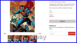 SUPERMAN Jim Lee Gold Foil MONDO POSTER SDCC 2024 Comic Con EXCLUSIVE x/265