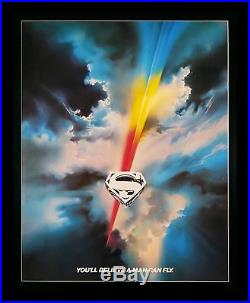 SUPERMAN THE MOVIE CHRISTOPHER REEVE C-10 POSTER MINT MUSEUM LinenMOUNTED