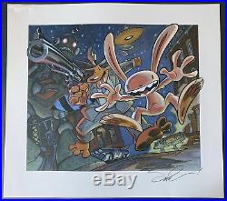 Sam & Max Art Print Poster 18 x 20 Signed by Steve Purcell TELLTALE GAMES
