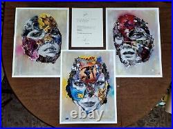 Sandra Chevrier La Cage Beatitude Ravageuse Triptych Poster SET S/N x/100 with COA