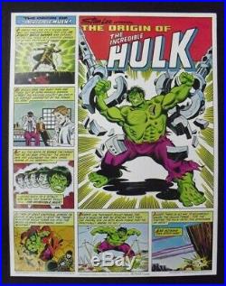 Set 3 Coca-Cola posters Origin of AMAZING SPIDER-MAN FANTASTIC FOUR, HULK Marvel