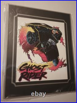Set Of 2 Dan Ketch Ghost Rider Matted Art Prints By Comic Images New Sealed 1990