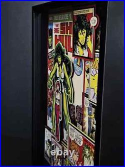 She-Hulk Custom Comic Book Shadow Box Artwork 11x14 Hulk She-Hulk Custom Comic Book Shadow Box Artwork 11x14 Hulk