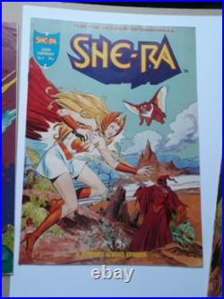 She-Ra Princess of Power X5 COMICS 1,2,3,4, 5 has poster 1986 London Editions