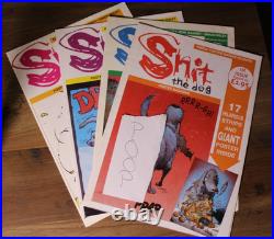 Shit the Dog Poster Magazine #1 #2 #3 #4 UK 1997 Authentic Comic Book Lot BISLEY