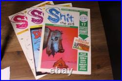 Shit the Dog Poster Magazine #1 #2 #3 #4 UK 1997 Authentic Comic Book Lot BISLEY