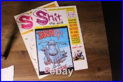 Shit the Dog Poster Magazine #1 #2 #3 #4 UK 1997 Authentic Comic Book Lot BISLEY