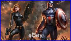 Sideshow Collectibles Marvel Art Print Black Widow And Captain America New