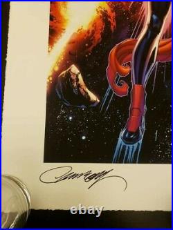 Sideshow J Scott Campbell Signed Captain Marvel Art Print 18x24