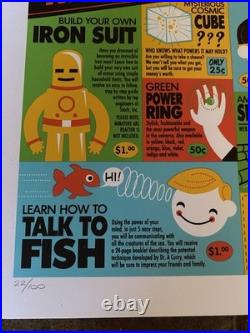 Signed Dave Perillo Treasure Chest of Fun Marvel DC Comics Book Ad LE Print