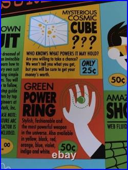 Signed Dave Perillo Treasure Chest of Fun Marvel DC Comics Book Ad LE Print