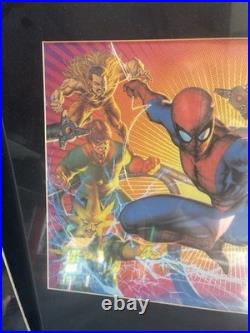 Signed Jeph LoebSpider-Man & Superman Poster Lot 2pc Marvel DC Comic Wall Art
