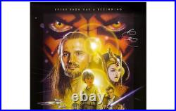 Signed Ray Park Autographed 1999 Star Wars With COA Phantom Menace 27x40 Poster