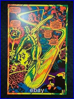 Silver Surfer Black Light Marvel Comic Poster by Jack Kirby and Joe Sinnott