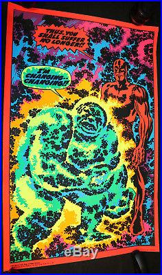 Silver Surfer I'm Changing Marvel / Third Eye Blacklight Poster (Unused) 1971