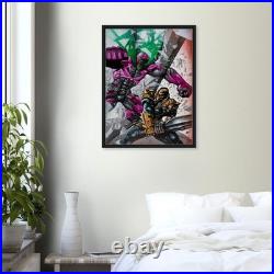 Simon Bisley Deathstroke Framed Canvas 24x36 Issue #5 Cover Art 2012