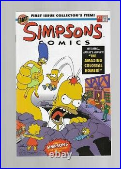 Simpson Comic #1 (Bongo, 1993) NM+ 9.6/9.8 Best Copy we have seen, Poster Intact