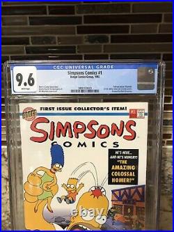 Simpsons #1 CGC 9.6 White Pages Poster Flipbook Groening Bart Homer NM