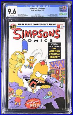 Simpsons Comics #1 (1993) Cgc Grade 9.6 First Issue Pull-out Poster
