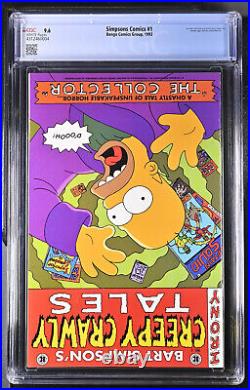 Simpsons Comics #1 (1993) Cgc Grade 9.6 First Issue Pull-out Poster