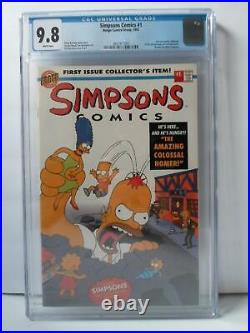 Simpsons Comics 1 Bongo Comics 1993 Direct Poster Included CGC Graded 9.8
