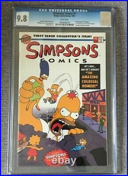 Simpsons Comics 1 CGC 9.8 1993 White Pages (Pull-Out Poster)