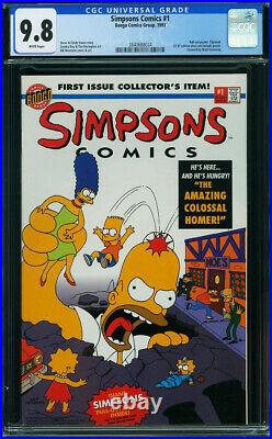 Simpsons Comics #1 CGC 9.8 Bongo 1993 Pull Out Poster! Key Book! N7 324 bin pr