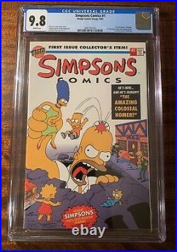 Simpsons Comics #1 CGC 9.8 Direct, Poster Included 1993 Bongo Comics
