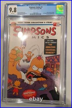 Simpsons Comics #1 CGC 9.8 NM with Pull Out Poster 1993 Bongo Comics