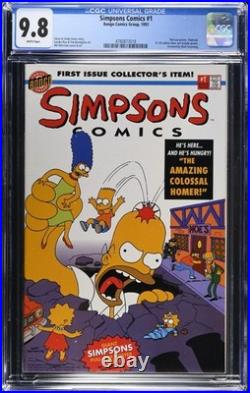 Simpsons Comics # (1993 Bongo) Cgc 9.8 Wp Fantastic Four #1 Homage W Poster