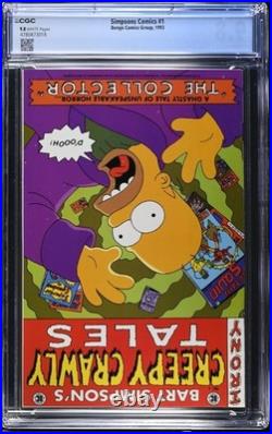Simpsons Comics # (1993 Bongo) Cgc 9.8 Wp Fantastic Four #1 Homage W Poster
