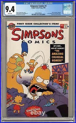 Simpsons Comics 1A Direct Poster Included CGC 9.4 1993 3813670012