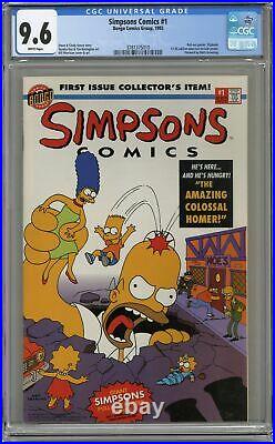 Simpsons Comics 1A Direct Poster Included CGC 9.6 1993 3781375010