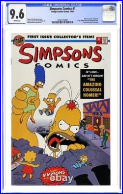 Simpsons Comics 1A Direct Poster Included CGC 9.6 1993 4735175009