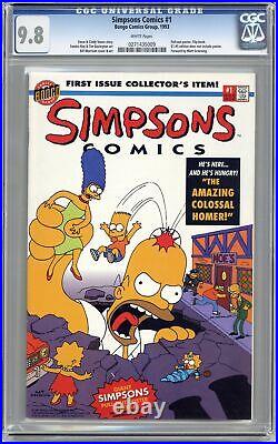 Simpsons Comics 1A Direct Poster Included CGC 9.8 1993 0271435009