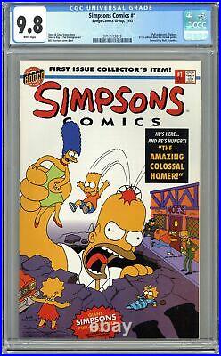 Simpsons Comics 1A Direct Poster Included CGC 9.8 1993 3717113019