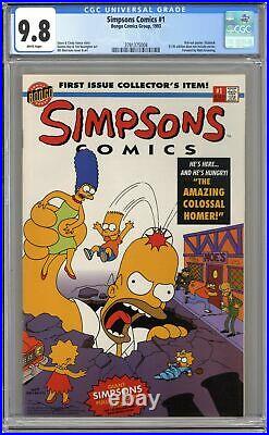Simpsons Comics 1A Direct Poster Included CGC 9.8 1993 3781375008