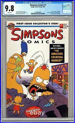 Simpsons Comics 1A Direct Poster Included CGC 9.8 1993 3798408004