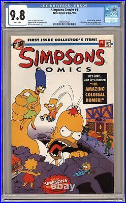 Simpsons Comics 1A Direct Poster Included CGC 9.8 1993 3868914024