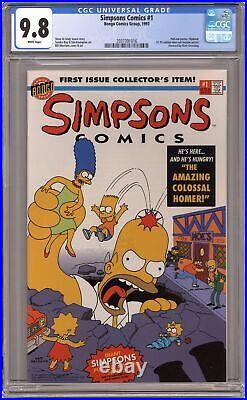 Simpsons Comics 1A Direct Poster Included CGC 9.8 1993 3937391016