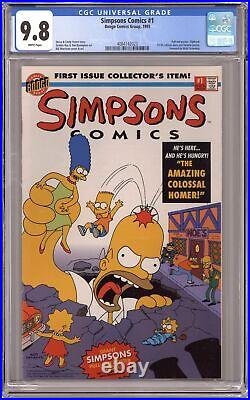 Simpsons Comics 1A Direct Poster Included CGC 9.8 1993 4084142023