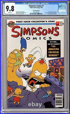 Simpsons Comics 1A Direct Poster Included CGC 9.8 Newsstand 1993 4191775014